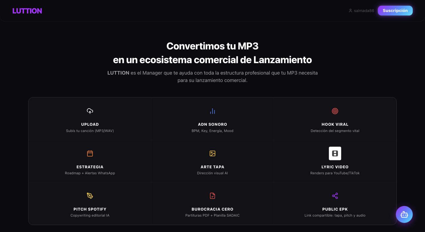 Captura de pantalla de Luttion